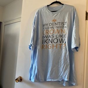 Size 5X Short sleeved Plus Size tshirt with slogan